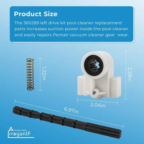 Vista 2 de Piezas de repuesto para limpiador de piscinas Pentair 360289 - Kit de accionamiento izquierdo, repuesto para Pentair Kreepy Krauly Rebel Warrior