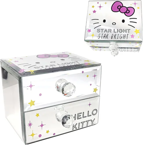 Vista 8 de Sanrio Hello Kitty Star Bright Mirror - Joyero de cristal con licencia oficial de Hello Kitty