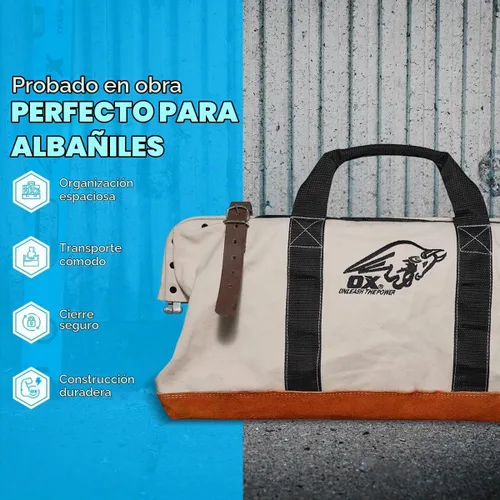 Vista 3 de OX Bolsa de herramientas de lona - Bolsa de herramientas de mampostería de Bolsa de herramientas de lona de 24