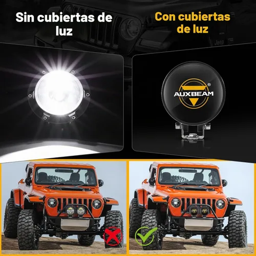 Vista 5 de Auxbeam Serie C4 - Cubiertas protectoras redondas negras de 4 pulgadas, a C4 Series-Cubiertas negras