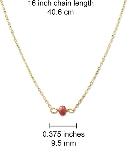 Vista 200 de Gargantilla de piedra natal – Regalo de cumpleaños, regalo para niña, mujer, amiga, hija, esposa, mamá, ella, joyas de piedras preciosas para uso