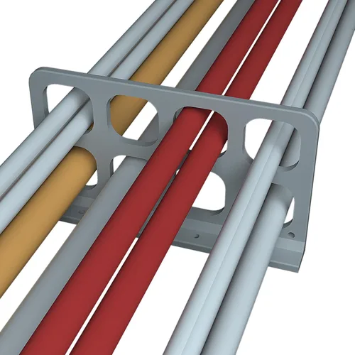 Vista 7 de 10 piezas de persecución de cables, soporte de alambre, soporte de cable, caja de cable, para dispositivos de gestión de cables y cables, gris