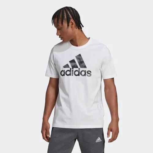 Vista 2 de adidas Essentials - Camiseta con estampado de camuflaje para hombre, Medium Grey Heather-grey Four