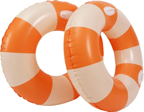 Vista 7 de Flotadores de piscina para adultos, anillo de natación a rayas, flotadores inflables para piscina, balsa para fiesta, agua, verano, playa, tumbona