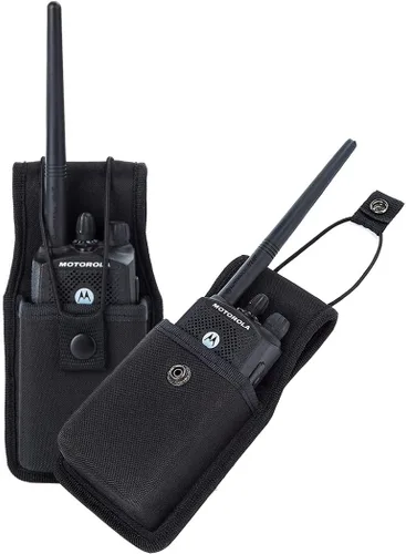 Vista 8 de Funda para radio Walkie Talkie para cinturón de servicio de nailon compatible con MOTOROLA MT500, MT1000, MTS2000 y modelos similares