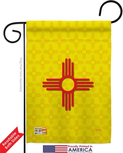 Vista 4 de Estados Nuevo México Garden House Flags Set Regional Estados Unidos Territorios Americanos República País Particular Área Pequeña Decorativa Patio