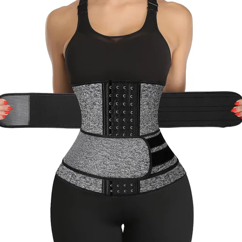 Vista 8 de KIWI RATA Entrenador de Cintura de Neopreno para Sauna Corsé Cinturón de Sudor para Mujeres Banda Ceñidora de Compresión para Entrenamiento Fitness