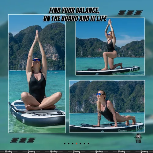 Vista 4 de Inflatable Paddle Board with Premium SUP Board Accessories, Allround Paddle Boards for Adults/Youth,Stand Up Paddle Board Defender Collection