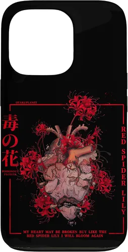 Vista 10 de Carcasa estética para iPhone 17, diseño de lirio de araña roja o Higanbana en Japón