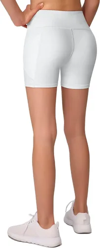 Vista 2 de Conjunto de pantalones cortos de yoga para niña con bolsillos (4 unidades)