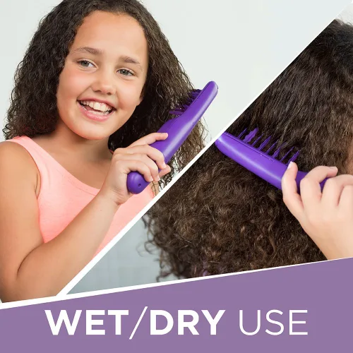 Vista 4 de Remington DT7432 mojado o seco para manejar la melena, cepillo eléctrico con tapa para desenredar para niños y adultos, (pilas incluidas)