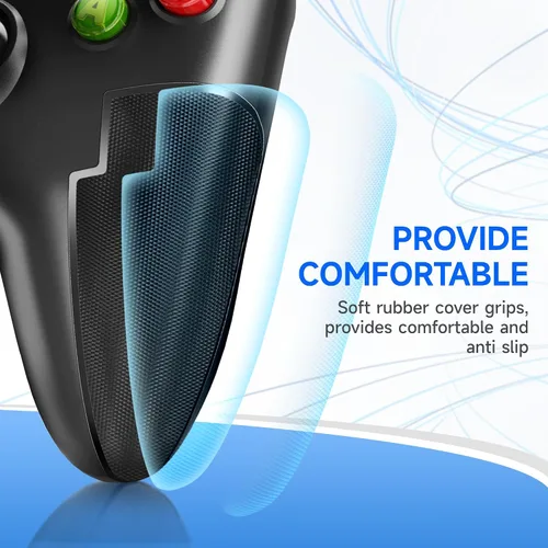 Vista 6 de EasySMX 9100Pro Wired Gaming Controller, PC Game Controller Joystick with Hall Effect Triggers, Dual-Vibration and Turbo for Windows PCSteamPS3