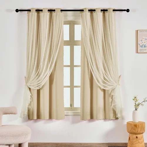Vista 47 de Anytime Cortinas opacas y transparentes con ojales sólidos en la parte