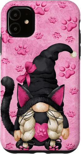 Vista 8 de Black Cat Halloween Gnome Decor Cute Pattern for Cat Mom Case for iPhone 17