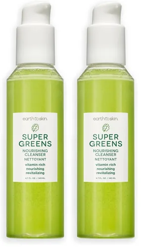 Vista 7 de Earth To Skin Super Greens Limpiador facial nutritivo, enriquecido con vitaminas, lavado facial diario para todo tipo de piel (4.7 onzas líquidas)