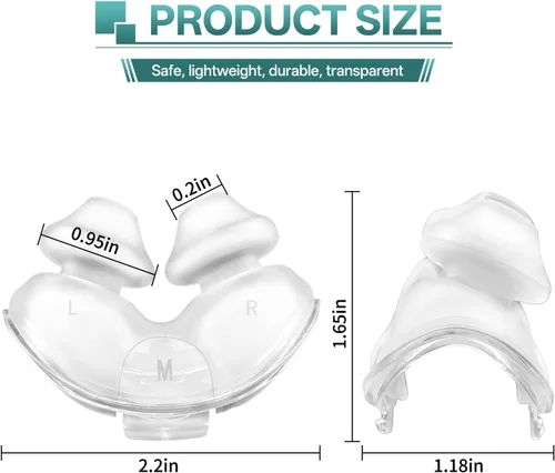 Vista 7 de Cojín nasal de repuesto para ResMed Airfit P10, compatible con la máscara original Airfit P10 CPAP, sellado confiable y ajuste perfecto, reemplazo