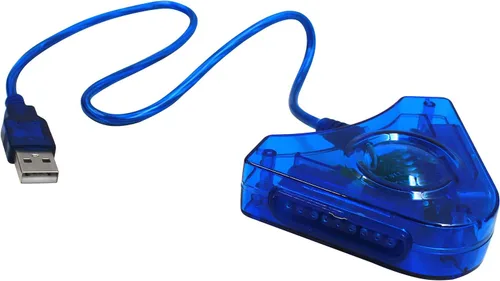 Vista 3 de OSTENT PS1 PS2 a PC computadora USB 2.0 controlador adaptador convertidor para Sony PS2 controlador con cable
