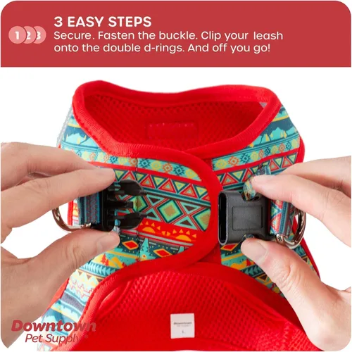 Vista 170 de Downtown Pet Supply Arnés para perro Step-in – Sin tirones, malla acolchada ajustable con ribete reflectante, correa de hebilla segura – Arnés