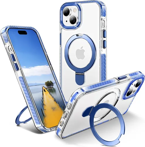 Vista 49 de UMIONE - Funda con diseño de anillo magnético giratorio de 360° para iPhone 11, soporte de bucle invisible integrado, compatible con Magsafe, funda