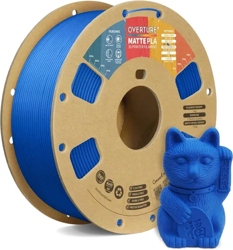 Vista 60 de OVERTURE Matte PLA Filament 1.75mm 1kg for FDM 3D Printer (Baby Pink)