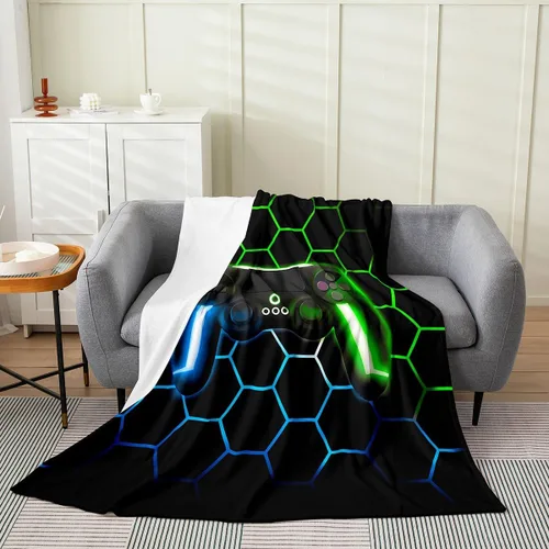 Vista 10 de Erosebridal Manta de hojas para niños, niñas y hombres, manta de forro polar colorida, manta de cama de hojas de mandala bohemio, 30 x 40 pulgadas