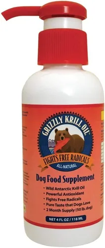Vista 10 de Grizzly Wild - Suplemento antioxidante natural de aceite de krill antártico para perros, 8 onzas