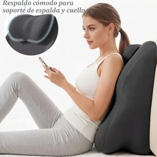 Vista 2 de Almohada versátil Cojín ergonómico de cuña Almohada de espuma viscoelástica (gris oscuro)