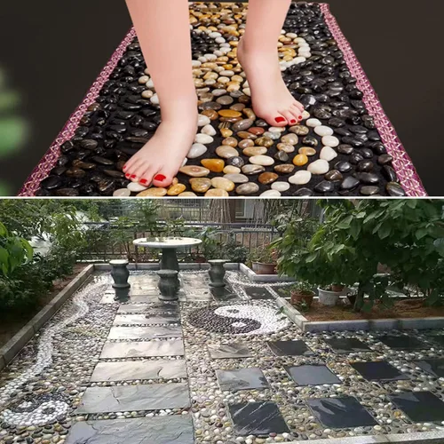 Vista 7 de Piedras de río, plantas, jardines, paisajes, suculentas, guijarros decorativos altamente pulidos en formas y tamaños de 1 a 3 pulgadas.