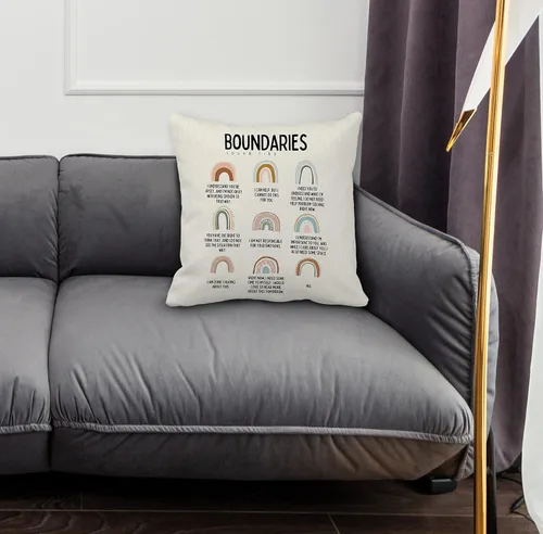 Vista 2 de Feelings - Fundas de almohada de rueda – Fundas de almohada con emociones de sentimientos, terapia de salud mental, decoración de oficina, regalos