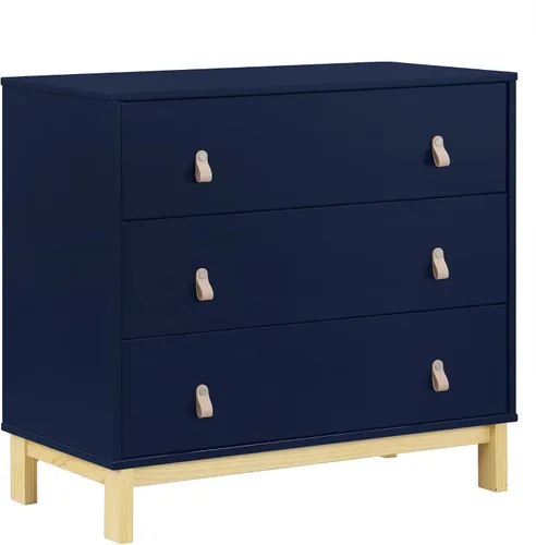 Vista 12 de babyGap Legacy 3 Drawer Dresser with Leather Pulls and Interlocking Drawers by Delta Children, Ebony/Natural Ébano/Natural
