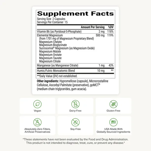 Vista 9 de BIOptimizers Suplemento innovador de magnesio con 500 mg - 7 formas de magnesio: glicinato, malato, citrato y más - Apoyo natural para el sueño