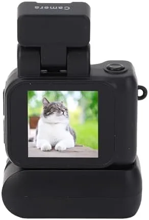 Vista 7 de Mini llavero de cámara, 1080P Vintage pequeño grabador de video digital con luz flash LED, cámara portátil de viaje para grabación de vida