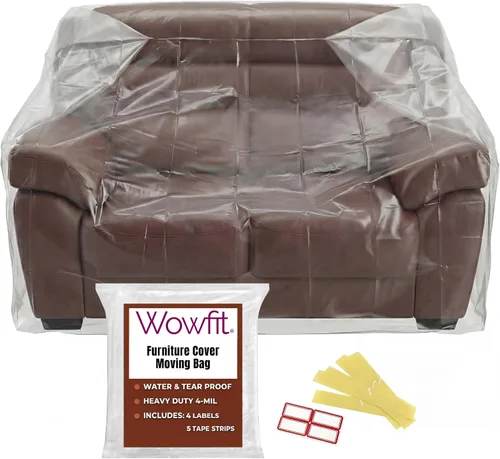 Vista 11 de Wowfit Funda para Muebles a Prueba de Polvo Bolsa de Mudanza para Sillas, Sillones Reclinables y Cajas – Plástico Transparente e Inodoro - 4mil