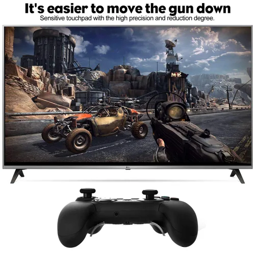 Vista 6 de Controlador inalámbrico PS4 Elite sensor de 6 ejes Modded doble vibración Elite PS4PS3 controlador de juego con 4 paletas traseras para juegos FPS