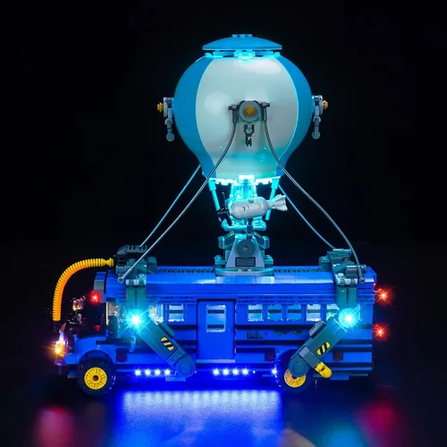 Vista 4 de LocoLee Kit de luces LED versión RC compatible con Lego 77073 Battle Bus Fortnite, accesorios de iluminación creativa compatibles con Lego 77073