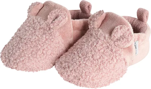 Vista 3 de Gerber Botines unisex con forro polar para bebé, antideslizantes, suaves, con orejas