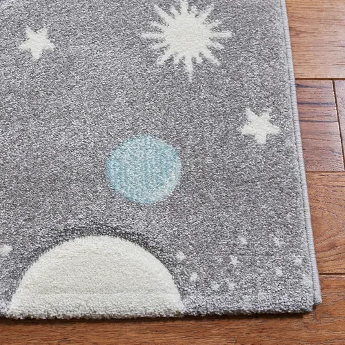 Vista 2 de SAFAVIEH Carousel Kids Collection - Alfombra decorativa de 2 x 3 pies, color gris y lavanda, no desprende pelusa y de fácil cuidado, ideal