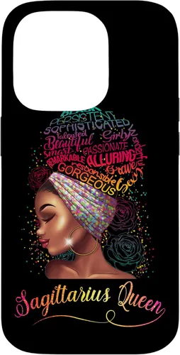 Vista 17 de iPhone 16 Sagittarius Queen Women November December Melanin Birthday Case