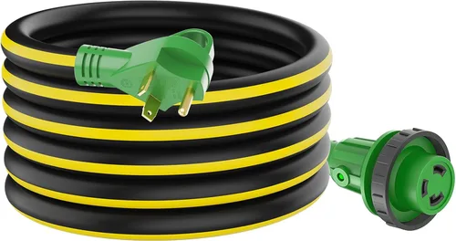 Vista 8 de RVGUARD Cable de extensión RV de 30 amperios y 25 pies Negro
