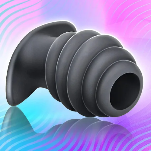 Vista 3 de Juego de 3 tapones de silicona para los glúteos, conjunto de entrenamiento de túnel anal de colmena, juguete sexual, hilo hueco, entrenador anal
