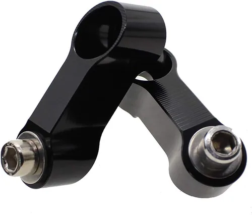Vista 4 de 0.315 in X 0.049 in paso derecha+izquierda roscado motocicleta bicicleta cruceros scooters montaje espejo elevador adaptador adaptador aluminio Moto