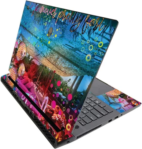 Vista 638 de MightySkins - Skin brillante con purpurina para Alienware M17 R3 (2020) y M17 R4 (2021) - Diversión de los años 90 Acabado duradero con purpurina