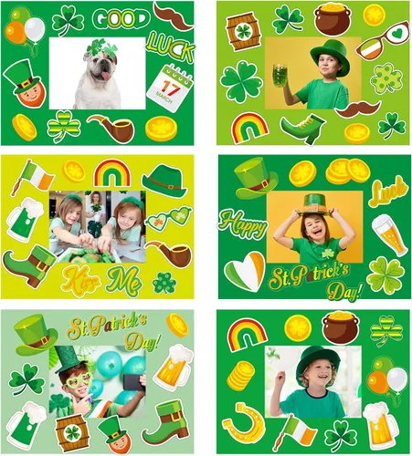 Vista 12 de chiazllta Paquete de 30 kits de manualidades para el día del padre para niños, marco de fotos del padre, arte de bricolaje, decoración de fiesta
