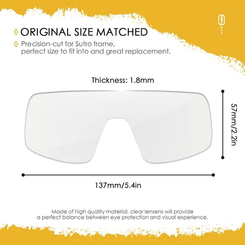Vista 2 de AOZAN Lentes de repuesto ANSI Z871 para gafas de sol Oakley Sutro OO9406