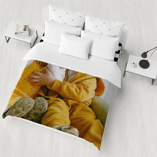Vista 3 de Manta personalizada con fotos, texto de franela, sofá, cama, manta de regazo, regalo para bebé, niños, día del padre, madre, marido, esposa, amor
