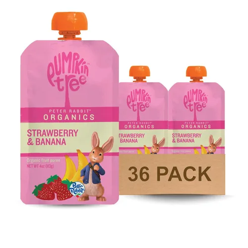Vista 20 de Pumpkin Tree Peter Rabbit Organics, aperitivo de fruta 100% puro orgánico de manzana y uva, 4 onzas (Paquete de 10)