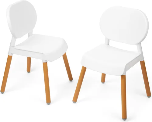 Vista 3 de Skip Hop Sillas de actividades para niños pequeños con pies antideslizantes, juego de 2, color blanco