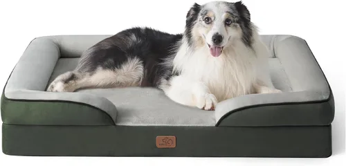 Vista 90 de Bedsure - Cama para gatos de interior, sofá cama lavable para perros muy pequeños, espuma de soporte con funda extraíble y lavable, forro Gris