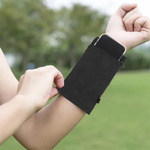 Vista 9 de UKCOCO Brazalete ajustable para teléfono deportivo para correr, soporte ligero para teléfono celular con bolsa de muñeca transpirable, accesorio