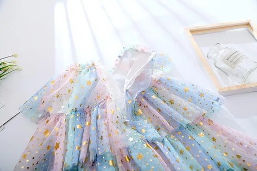 Vista 8 de Ropa para niñas de 7 a 16 niveles de tul para bebé, princesa, vestido sin mangas, vestido y falda para niñas